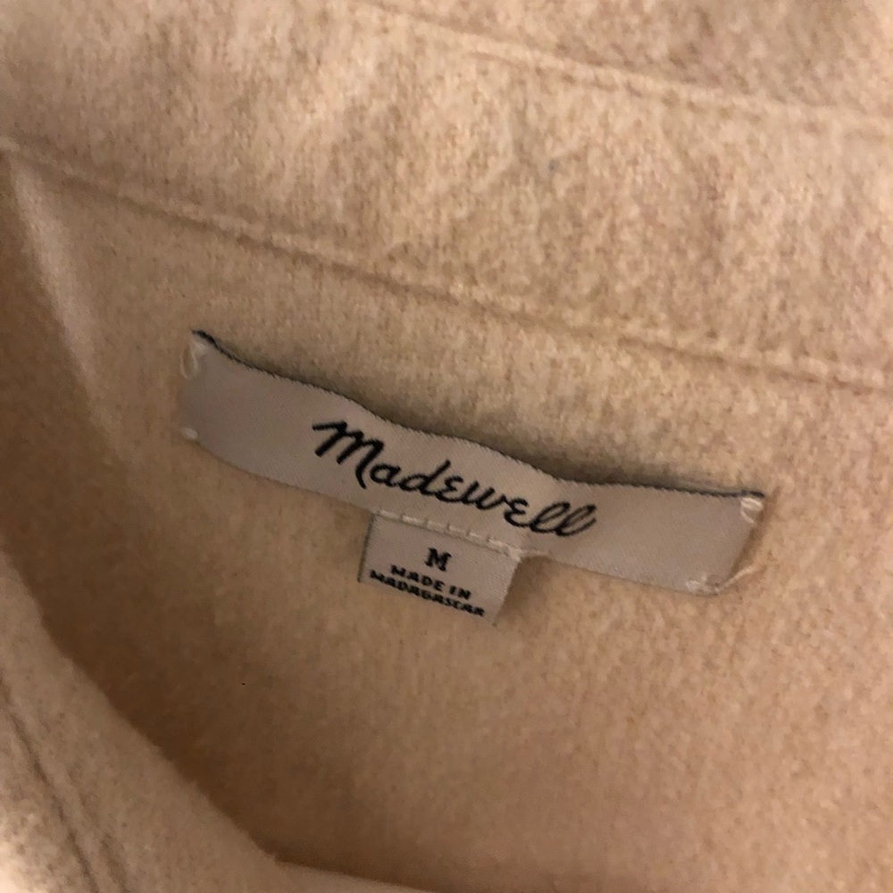 Madewell off white flannel shirt
